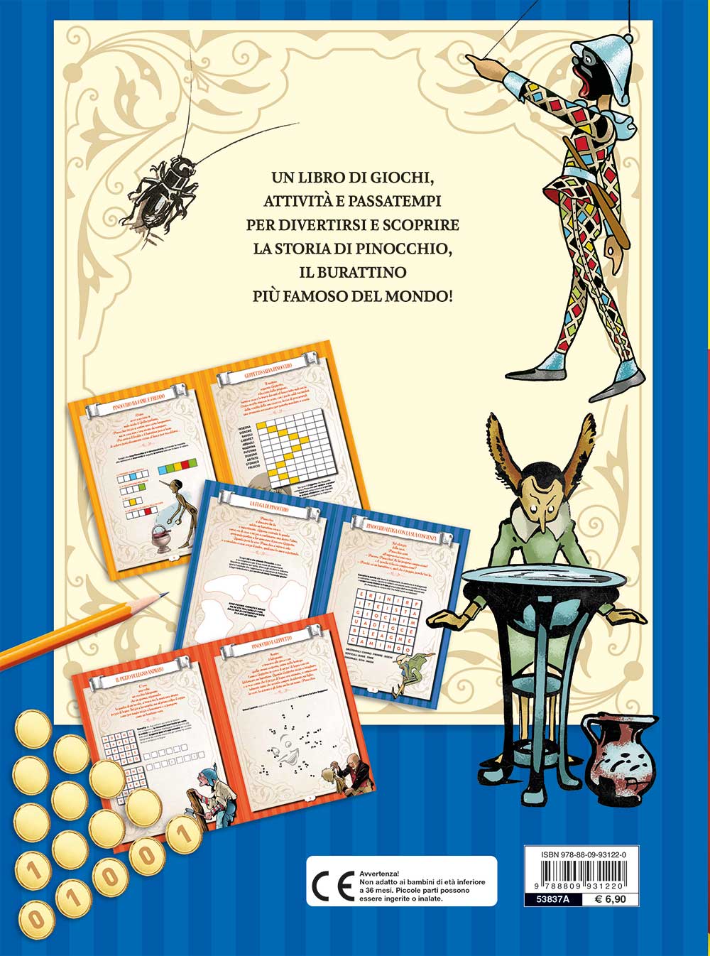 Pinocchio Activity. Con stickers