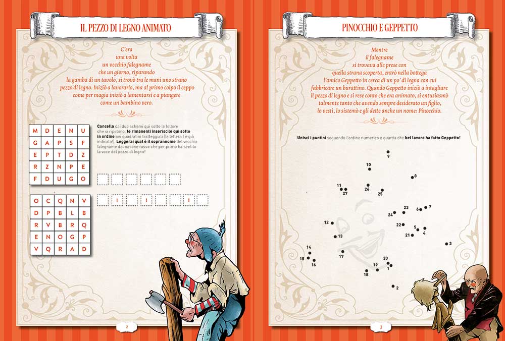 Pinocchio Activity. Con stickers