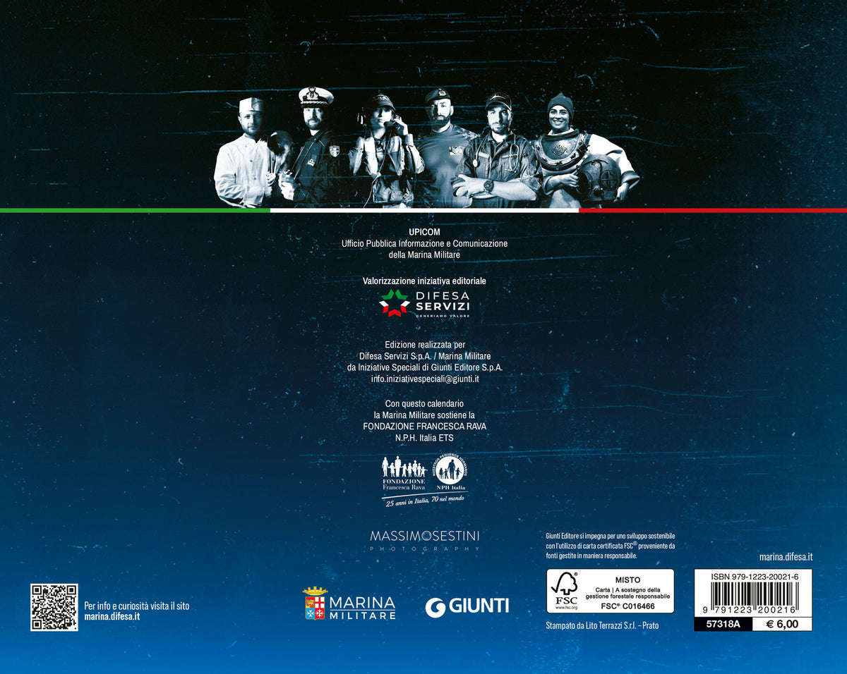 Calendario Marina Militare 2025 - da tavolo. Volti e sorrisi