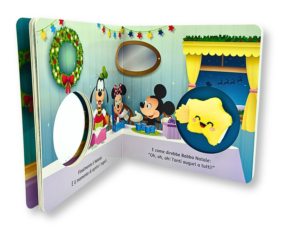 Babbo Natale Toccalibro sonoro Disney baby. Con stellina magnetica