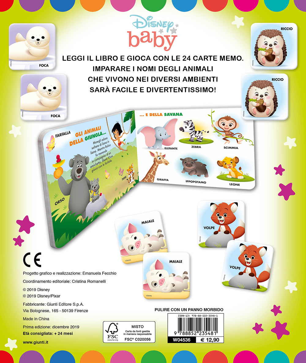 Memo Leggi e Gioca - Animali. Un libro e 24 carte per giocare