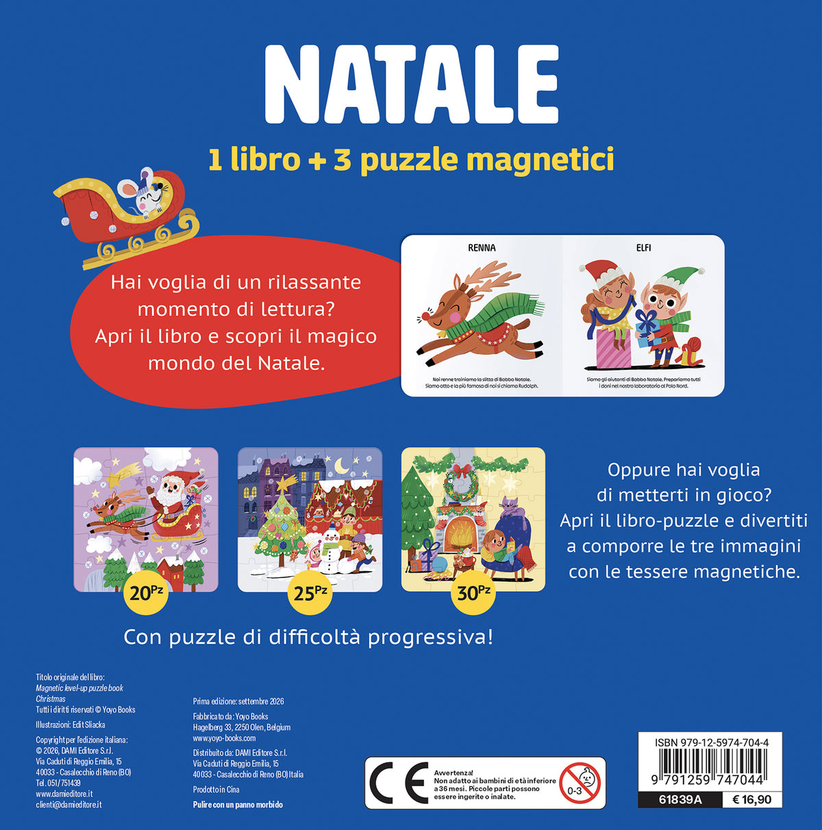 Natale. 1 libro + 3 puzzle magnetici