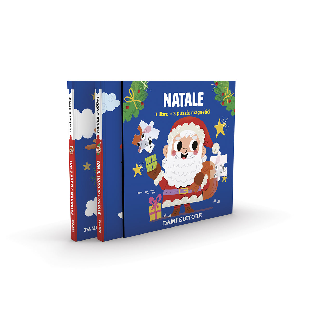Natale. 1 libro + 3 puzzle magnetici