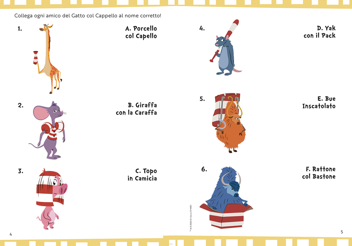 Il gatto col cappello. Libro Activity