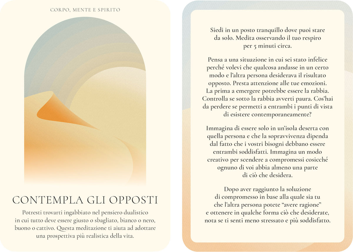 Le carte della meditazione