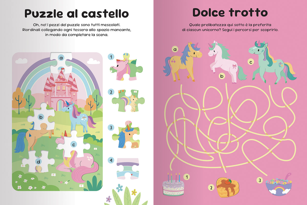 Unicorni Sticker Profumati. Stcker, Coloring, Attività divertenti