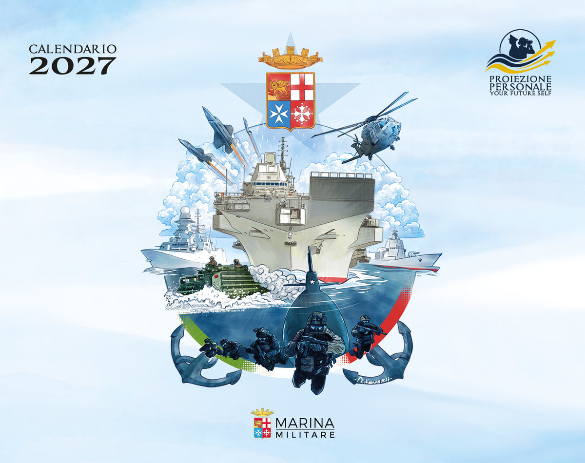 Calendario Marina Militare 2027 - da tavolo . Proiezione personale