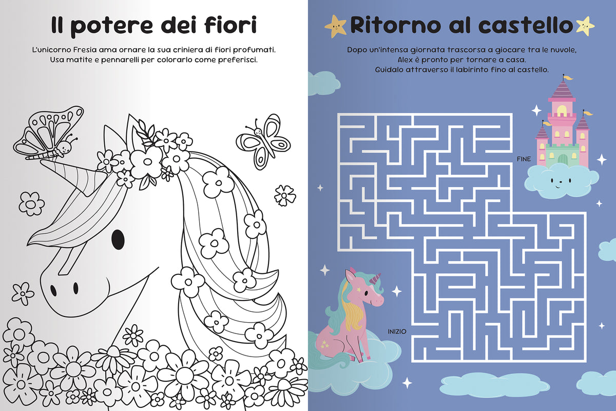 Unicorni Sticker Profumati. Stcker, Coloring, Attività divertenti