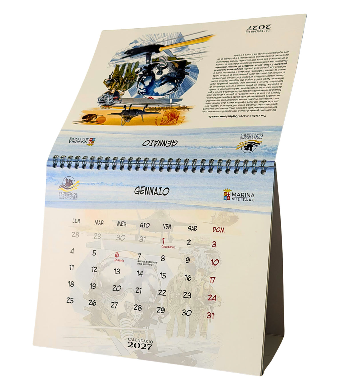 Calendario Marina Militare 2027 - da tavolo . Proiezione personale