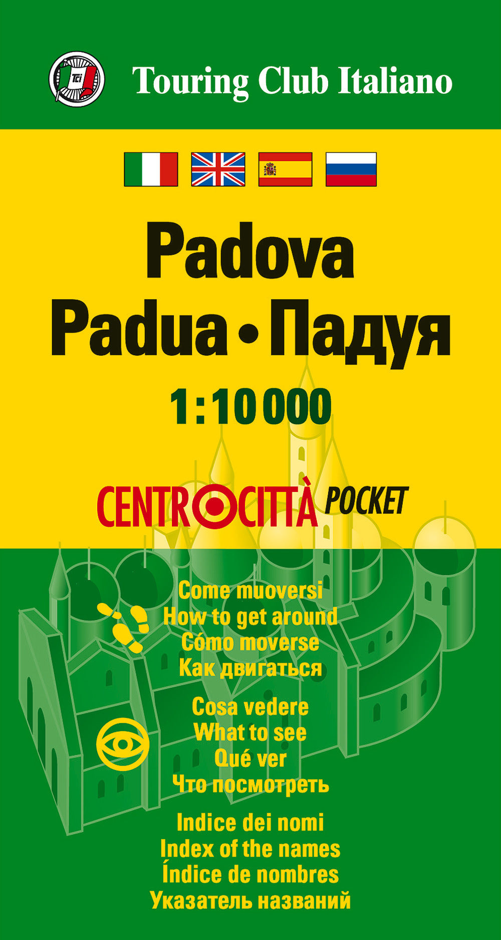 Padova 1:10.000. Ediz. multilingue.