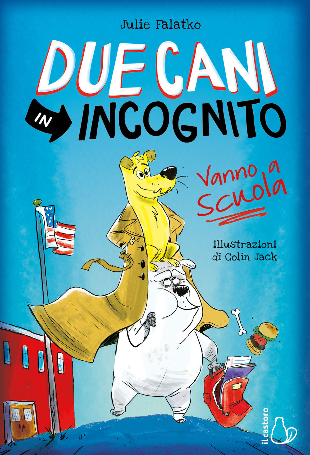 Due cani in incognito. Vanno a scuola.