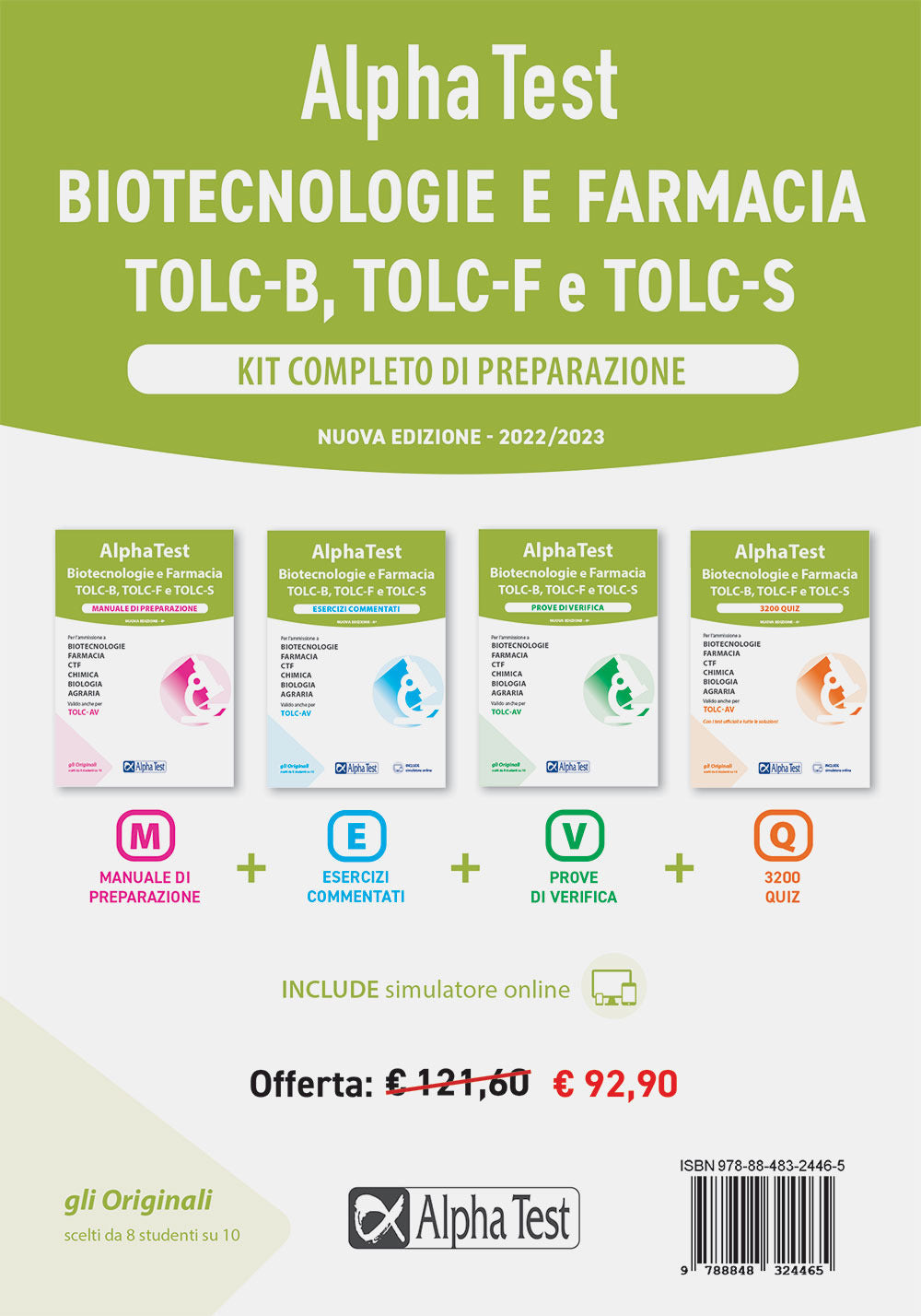 Alpha Test. Biotecnologie e farmacia. Kit completo di preparazione: Manuale di preparazione-Esercizi commentati-Prove di verifica-3200 quiz. Nuova ediz. Con software di simulazione.